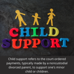 child support refers to the court-ordered payments made by a noncustodial divorced parent to support minor children