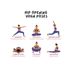 hip opening yoga poses warrior 2 half lotus cresent lunge cobblers pose yogi squat pigeon pose