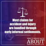 most claims for accident and injury are handled though early informal settlements