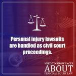personal injury lawsuits are handled as civil court proceedings