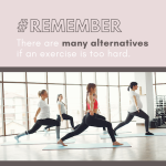 pilates class remember there are many alternatives if an exercise is too hard