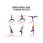 yoga poses for strong glutes warrior 1 warrior 2 warrior 3 standing splits chair tree pose