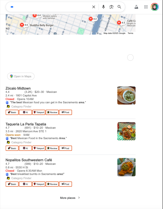 3 - Where can I find the best guacamole in the Sacramento area?